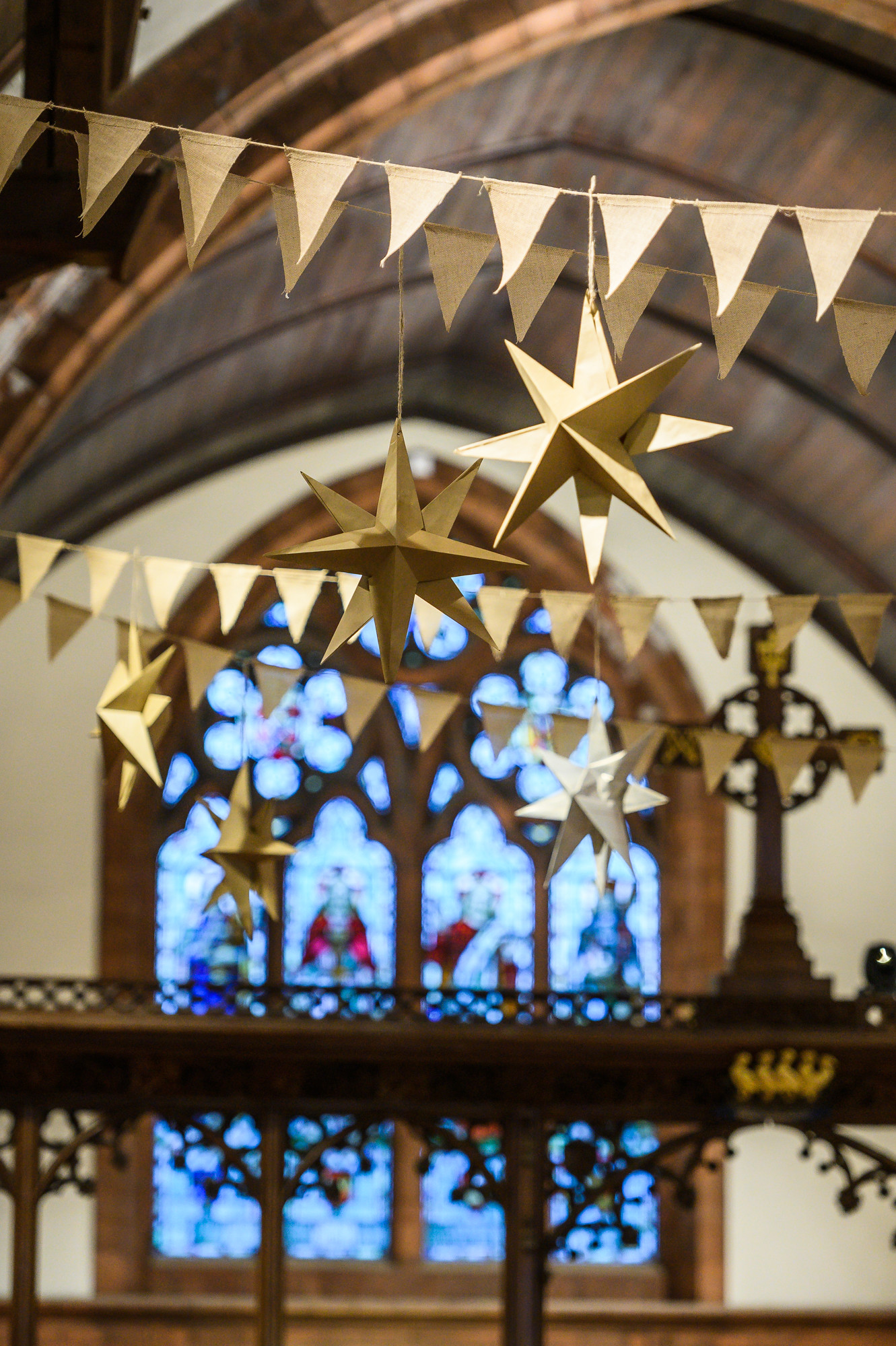 People gathered in a church setting