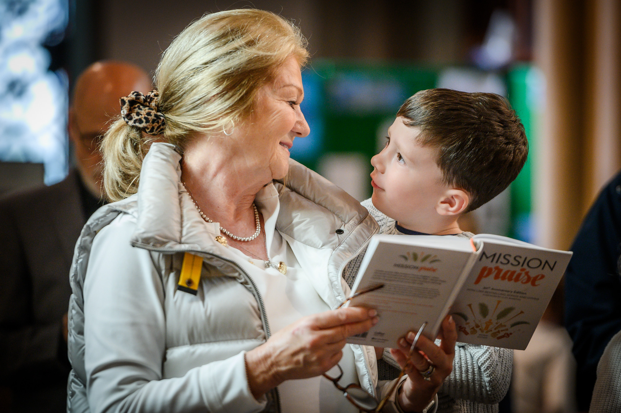 Diocesan gathering inside a church